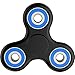 Fidget Spinner,Long Time Minute Spinner! The Anti-Anxiety 360 Spinner Helps Focusing Fidget Toys [3D Figit] Premium Quality EDC Focus Toy for Kids & Adults (Black+Blue)