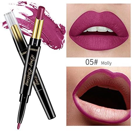 Creazy QIBEST Double-end Lasting Lipliner Waterproof Lip Liner Stick Pencil Lipstick (E)
