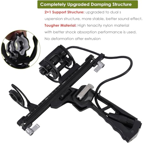 DF DIGITALFOTO Upgraded Mic Windshield with Quick Release and Deadcat, Windshield Protection with Shock Suspension System, XLR Cable, Compatible with Rode NTG1/2/3/4/5,MKE600