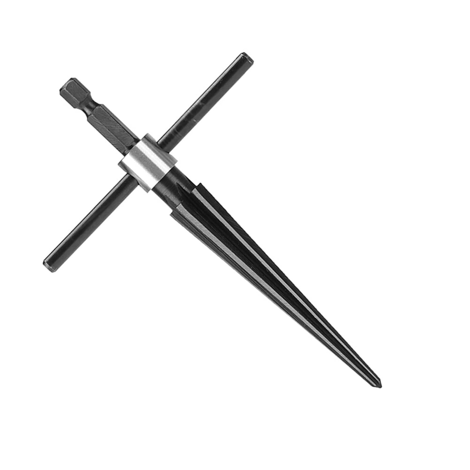 T Shape Tapered Hex Reamer Bridge Pin Hole Handle Drilling Reamer for Planks Chamfering Screw Sinking Holes