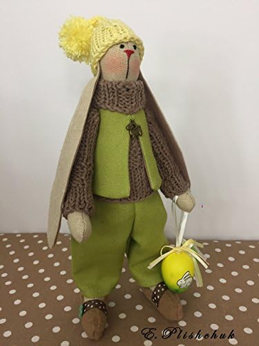 Handmade Cute Tilda Easter Bunny Boy Tilda Rabbit Stuffed Toy Interior Decor Tilda Doll Handmade Toy