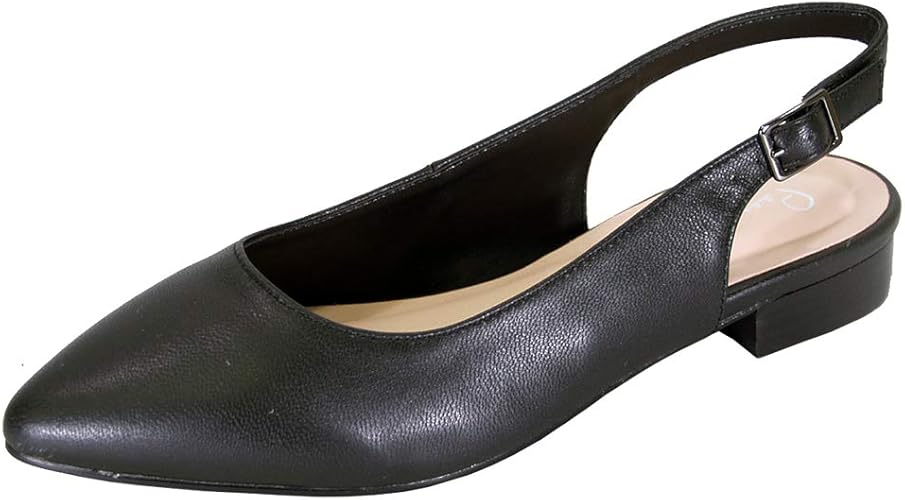 Peerage Macy Women's Wide Width Pointed Toe Leather Dress Slingback