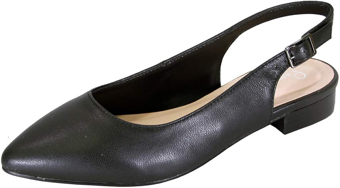Peerage Macy Women's Wide Width Pointed Toe Leather Dress Slingback