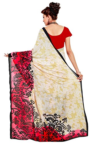Janasya Women's Georgette Printed Saree - Image 4