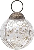 Luna Bazaar Small Mercury Glass Ornament (Ball Design, 2.25-Inch, Silver) - Vintage-Style Decoration