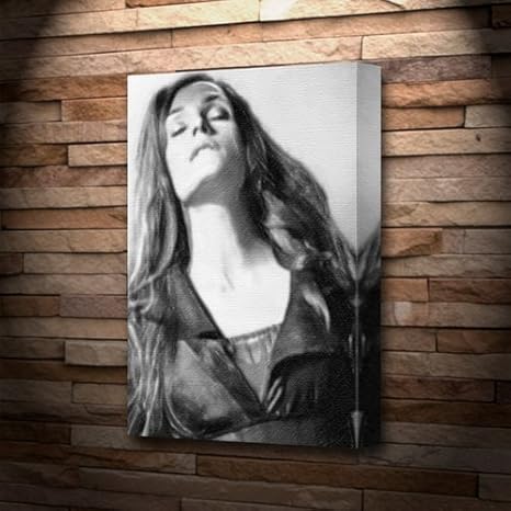 Amazon Com Famke Janssen Canvas Print Large A3 Signed By The Artist Js001 Posters Prints