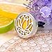 HOUSWEETY Car Air Freshener Aromatherapy Essential Oil Diffuser - Lotus Stainless Steel Locket,11 Refill Pads (Lotus-30mm)