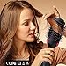 Hot Air Brush, One Step Hair Dryer Styler Volumizer Multi-functional 3-in-1 Salon Negative Ion Hair Straightener & Curly Hair Comb with Anti-Scald Feature