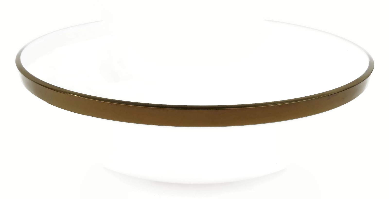 Mozaik 4 White Small Gold Rim Plastic Bowls 14cm (400ml)