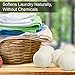 Wool Dryer Balls, Set of 6 Organic Laundry Balls for Dryer, White, by InsideSmarts