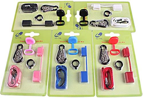 1kit Carrying Lanyard Accessories for juul,MYLE,stiiizy and Flat Cigarette NRX,VTV, PHIX Lanyard Necklace (Pink)
