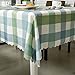 OstepDecor Waterproof Tablecloth 60 x 84 Inches Polyester Decorative Table Top Cover for Kitchen Dining Room End Table Protection, Rectangle/Oblong, Green