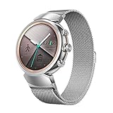 Kartice for ASUS ZenWatch 3 Band,ZenWatch 3 Milanese loop Stainless Steel Strap with Secure Metal Clasp Buckle for ASUS ZenWatch 3 WI503Q (Silver)