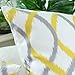 CaliTime Pack of 2 Cozy Fleece Throw Pillow Cases Covers for Couch Bed Sofa Modern Two-Tone Waves Geometric 18 X 18 Inches Gray Yellow