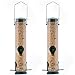Gray Bunny GB-6847 Classic Tube Feeder, Set of 2, Premium Hard Plastic Outdoor Birdfeeder with Steel Hanger, Weatherproof and Water Resistant