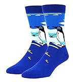 Men's Original Novelty Funny Penguin Crew Socks in