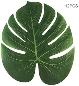 Dovlen 12 PC Tropical Imitación Planta Hojas 8" Fiesta Hawaiana Selva