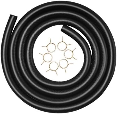 YEKELLA Fuel Line Hose 1/4 Inch Inside Diameter NBR/PVC SAE30R6,Black