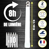 Cyalume SnapLight White Glow Sticks 6 Inch 8 Hour Industrial Grade Pack of 10 view 3