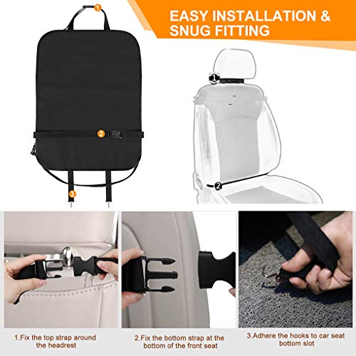 image for Adevena Car Backseat Storage Organizer, Car Seat Back Protectors Kick 