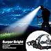 LED Headlamp,SGODDE 4 Modes 5000 Lumens Headlight,USB Rechargeable Waterproof Flashlight, 3 LED Zoomable Head Torchlight for Outdoor Camping Hunting Fishing Running- Batteries&USB Cable Included