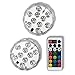 Qicai H LED Submersible Lights Battery Operated RGB Multicolor with Remote Flickering Waterproof Mini Light for Aquarium, Centerpiece, Vase, Halloween, Christmas, Wedding Lighting, Party, Set of 2