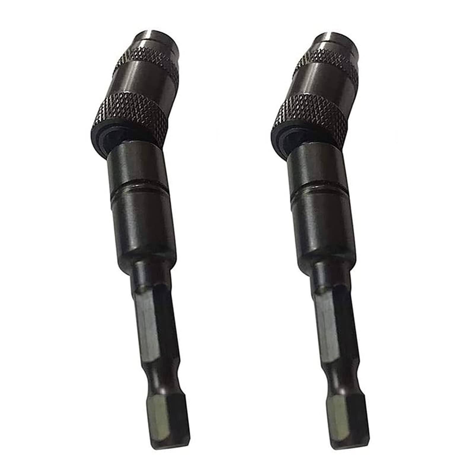 Kslogin 2 PCS Black Magnetic Screw Drill Tip, Screwdriver Extension Rod Bit Holder, Adjustable Direction 20 Degree Angle Drill Screw Tool, Quick Change Locking Bit Holder Drive Guide Drill Bit…