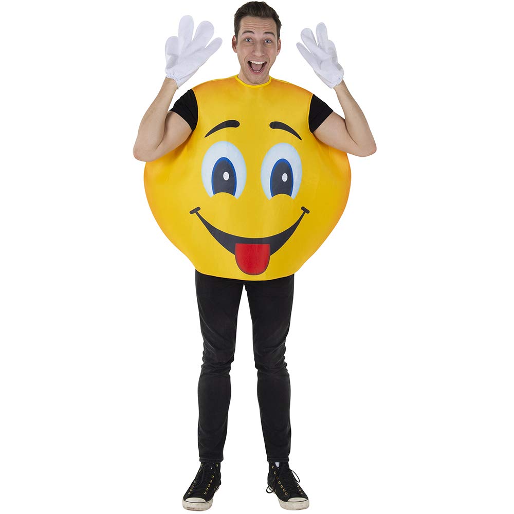 Dress Up America Smiling Costume for Adults - Happy Faces Costume For Adults - Role Play Costume For Dress Up- One Size Fits