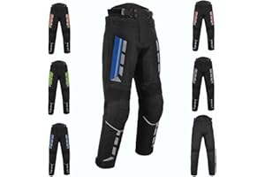 HIVE MOTO Men's Waterproof Armored Motorcycle Trousers – Protective Cordura Textile Pants with Removable Protectors for Biking.