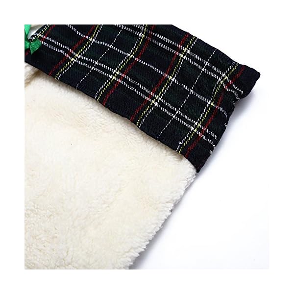 M DoDo Christmas Paw Stocking For Pet Dog Large Sherpa Hanging Christmas Stocking (Green) - Image 9