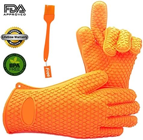 UrCooker Premium Cooking Gloves Heat Resistant Waterproof Oven Barbecue Full Finger Hand Wrist Protection 100% Satisfaction or.