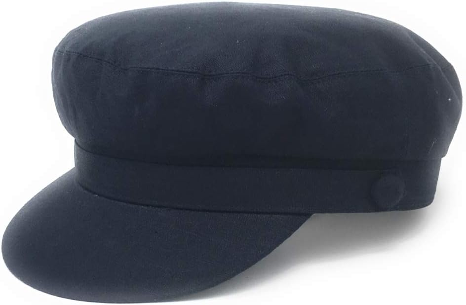 Cotswold Country HatsBreton Cap - Linen Barge Cap - Navy or Cream. Fully Lined