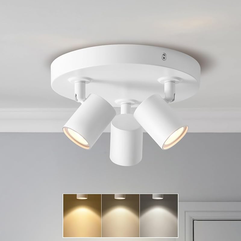 ANWIO Adjustable Round Spot Ceiling Light 220-240V IP20 White 3 CCT