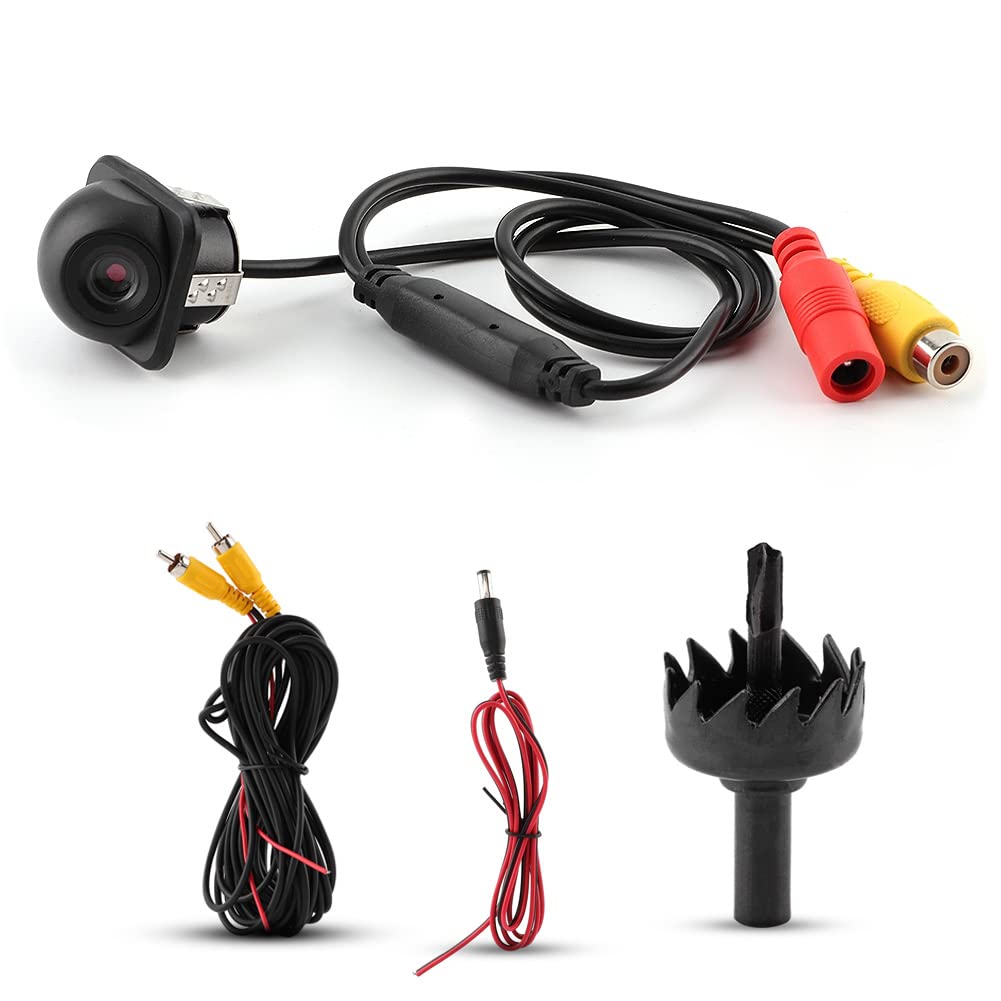 KIMISS Car Reversing Cameras,Universal Car Rear View Camera Small Straw Hat Rear View Blind Zone Night Vision Camera//reverse camera