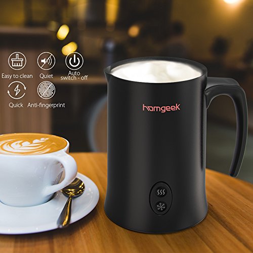 image for Electric Milk Frother, Homgeek Automatic Milk Frother & Heater with Ho