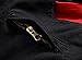Men's Black Zipper Ripped Straight Slim Moto Biker Jeans, Black&red, 34