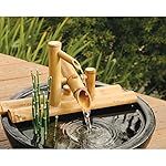 Bamboo Accents Zen Garden Water Fountain Spout, 7.5 Inch Shishi Odoshi Rocking, Includes Submersible Pump Kit
