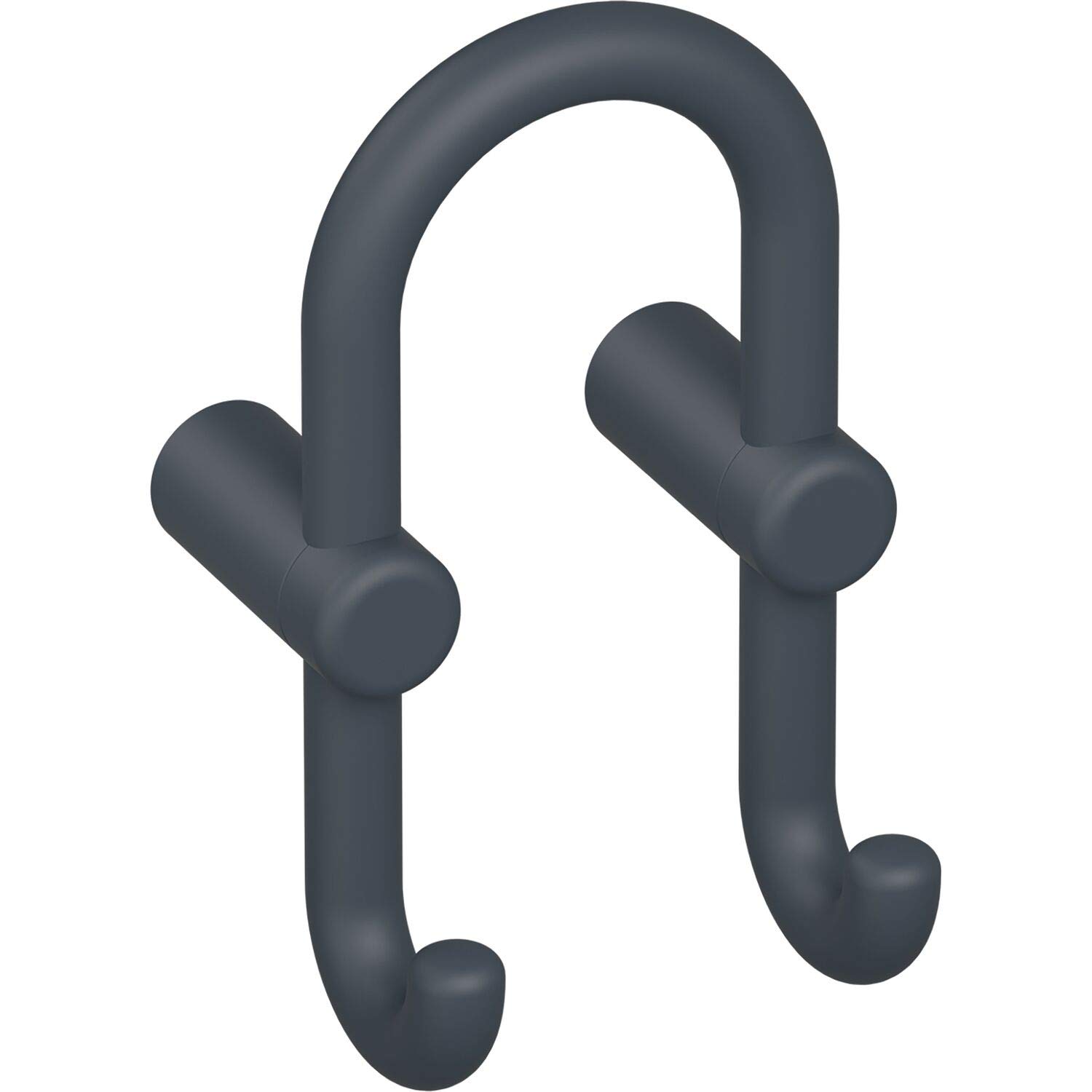 HEWI 801.90B040 801.90.040 Coat Hook, Width 100 mm, Height 165 mm, Polyamide, Colour: Anthracite matt, Anthrazit matt (92)