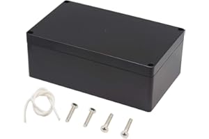 Zulkit Waterproof Plastic Project Box ABS IP65 Electrical Junction Box Enclosure Black 7.9 x 4.7 x 2.95 inch (200 x 120 x 75mm)