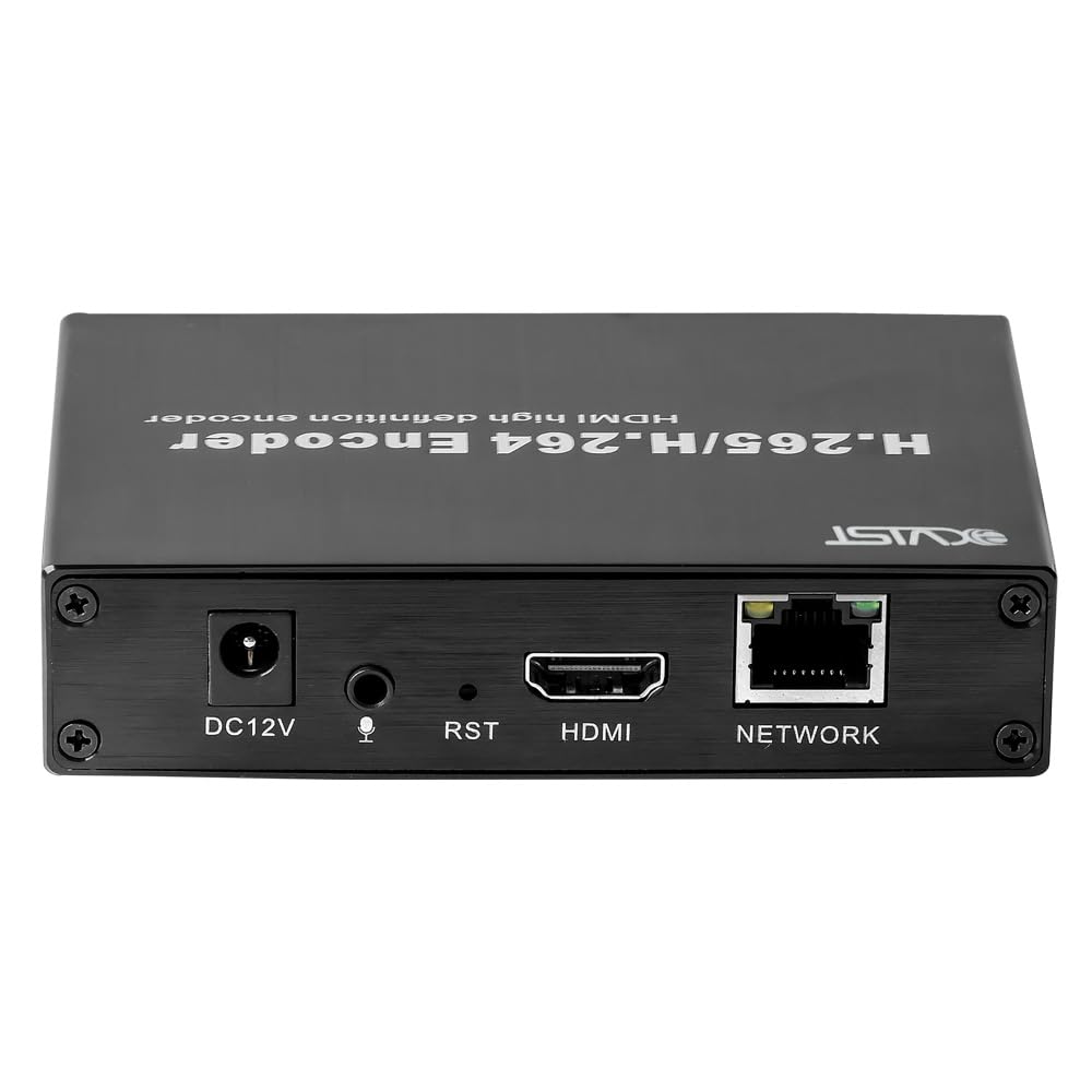 EXVIST H.265 1080P HDMI Video Encoder HDMI to RTMP Encoder W/SD Card Slot Max. 128G DDNS HTTP RTMP RTSP TS Compatible with ONV/HK Private Protool for IPTV Live Streaming to YouTube Facebook Vimeo etc.