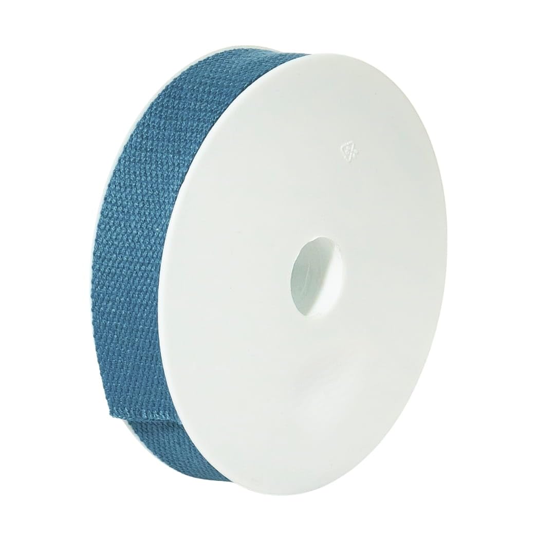 Trimz Cotton Webbing – Steel Blue – 25mm x 5m — image 1