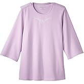 Women’s Open Back Adaptive Warm Winter Weight Top for Seniors - 3/4 Long Sleeve Scoop Shirt