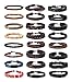 FIBO STEEL 6-24 Pcs Braided Leather Bracelets for Men Women Tribal Cuff Wrap Wrist Bracelet Set Adjustable Black and Brown