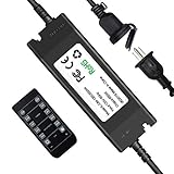 SUNTHIN 650 Watts Outdoor String Lights Dimmer, Wireless Remote Control Dimmer Switch 50Ft Distance Plug in Dimmer Stepless Dimming and Auto Off Switch Timer for Incandescent Patio Lights