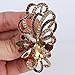 EVER FAITH Austrian Crystal Flower Ribbon Teardrop Brooch Pendant
