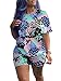 NVXIYYA Women 2 Piece Outfit Summer Short Sleeve Animal Print T-Shirts Bodycon Shorts Set Jumpsuit Rompers S-XXL