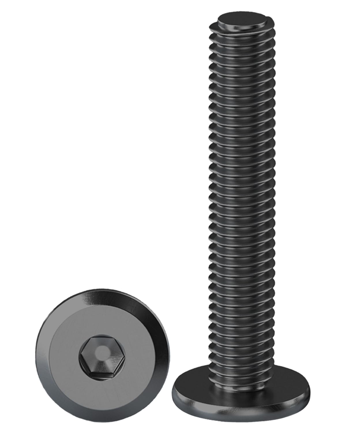 Drenky Furniture Hex Bolts 304 Stainless Steel M8 X 40mm Black Hexagon Furniture Screws 10 Pack — image 1