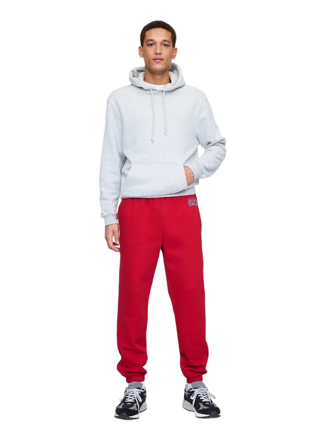 GAP Mens Logo Fleece Joggers Red Apple XXL Image