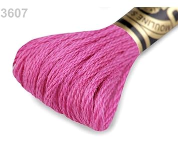 【クリックで詳細表示】1 3607ピンク紫色の刺繍糸Dmc Moulin Spcial綿、Mouline、編み、先細コは、Haberdashery