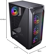 COUGAR MX410 Mesh-G RGB Mid-Tower Case Tempered Glass 4x RGB Fans Airflow view 7